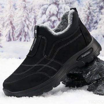 Xajzpa Winter men's shoes men's cold resistant thick warm shoes simple comfortable wear-resistant anti slip daily casual men's shoes